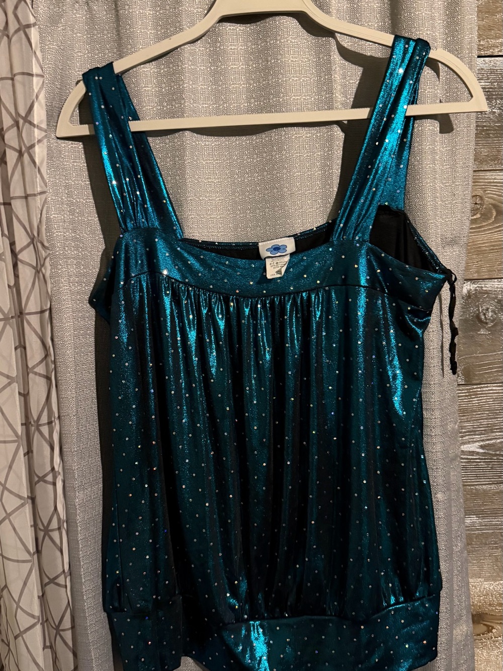 Sparkle Teal Sleeveless Women's Top - Unbranded